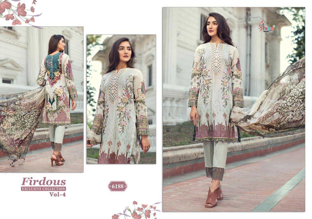 Shree fab Firdous Exclusive Collection Vol 4 Salwar suit Shree fab Firdous Exclusive Collection Vol 4 Salwar suit